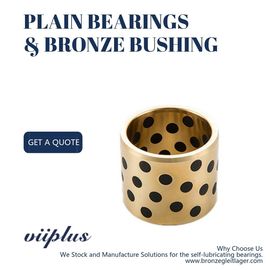 C86300 430B Manganese Cast Bronze Flanged Graphite Bushing Bearing & Plate Oil Grooves